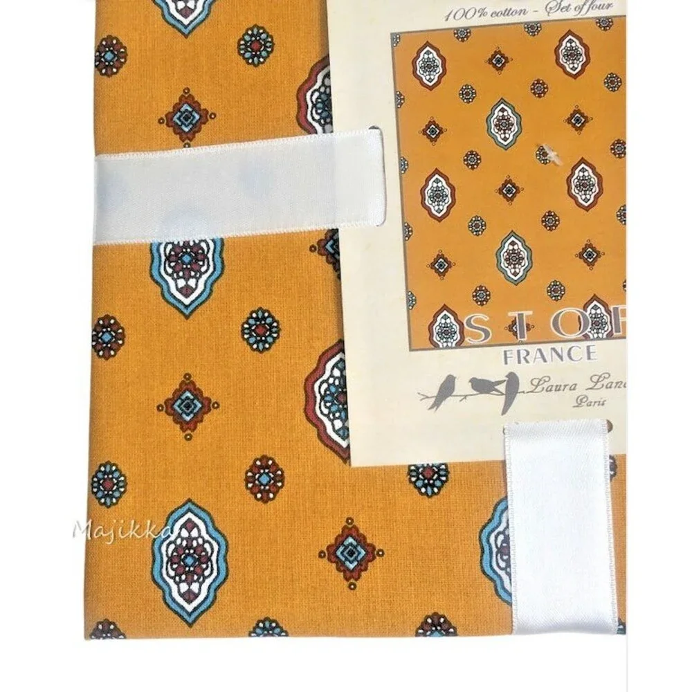 Stof France Provence Napkins Laura Lancelle Paris Kitchen French Yellow Set of 4